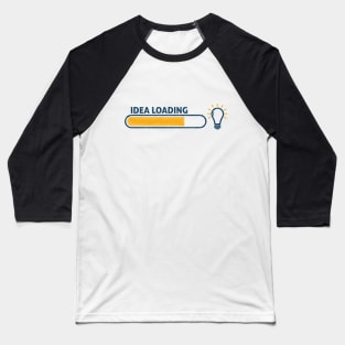 Idea Loading Shirt with Light Bulb and Loading Bar Long Sleeve Baseball T-Shirt